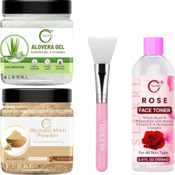 Face & Hair Glow Pack Aloe Vera Gel & Multani Mitti Herbal Combo Use Women & Men-image-68