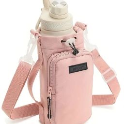 Water Bottle Holder Cover Bag for 1 Ltr Bottles with Phone Pocket Zipper Closure-image-26