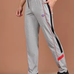 Men Striped Silver Track Pants-image-48