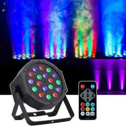 18 LED RGB DJ PAR Light Stage Wash Lighting Sound Activated with DMX Controller Single Disco Ball-12