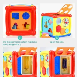 longmire Activity Fancy Cube Shape Sorting Play for Toddlers and Kids (Multicolor) image 4