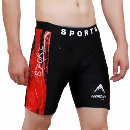 Printed Black Swimming Costume For Men Swimsuit For Men Printed Men Trunk Red Swimsuit-image-35