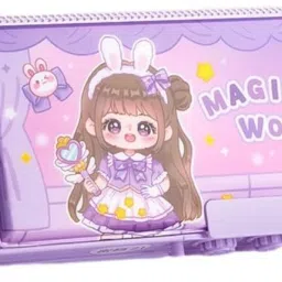 Password Pencil Box for Children, Many Function and Departments, Special Buttons Art Plastic Pencil Box-17