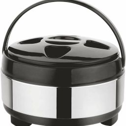 Stainless Steel Casserole with Plastic Cover Lid and Steel Bottom Serve Casserole-image-28