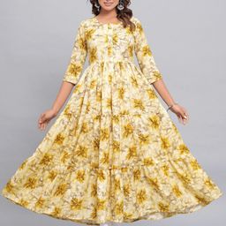 OKD Empires Women Floral Printed Flared Sleeves Kurta-picture-11
