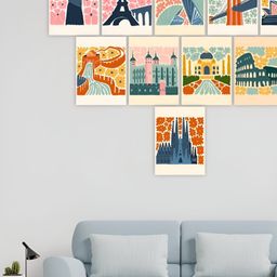 CVANU Multicoloured 6 and more Piece Paper Wall Core-picture-36