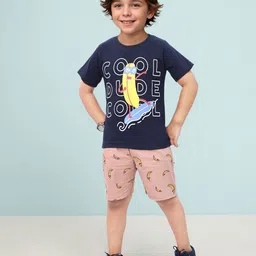 Toonyport Boys Printed Round Neck T-shirt With Shorts-image-84