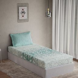 DDecor Vega Collection White Printed Cotton 144 TC Single Bedsheet Set 1.52m x 2.24m-image-70