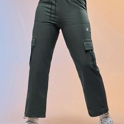 Technosport Women Slim-Fit Mid-Rise Cargo Parachute Track Pant-47
