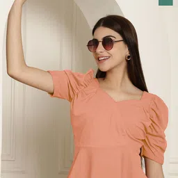 Tromko Women Pack Of 2 Sweetheart Neck Peplum Top-picture-14