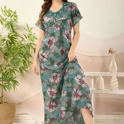 Soulemo Women Floral Printed Maxi Nightdress-picture-11