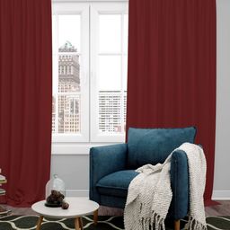 Parda Online Maroon Set of 2 Black Out Long Door Curtain-42