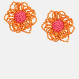 BITCH PLZZ ACCESSORIES Artificial Beaded Floral Flower Studs-22