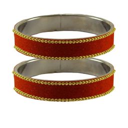 Vidhya Kangan Women Orange Bangle-image-32