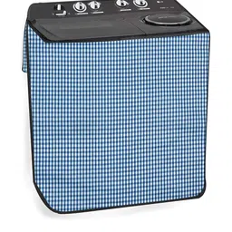 The Furnishing Tree Washing Machine Cover Pin Check Pattern Blue Compatible for Whirlpool 6.5Kg Sem-image-55