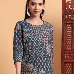 Anouk Rustic Women Floral Printed Pure Cotton Kurti-picture-4