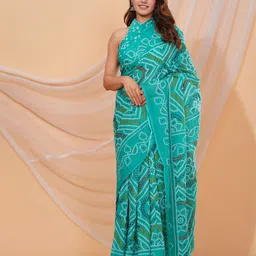 Shivanya Handicrafts Floral Pure Cotton Block Print Saree-image-56