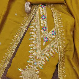 HMP Fashion Embroidered Unstitched Dress Material-image-19