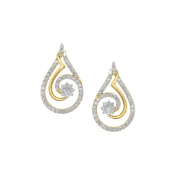 Joyalukkas Women 18KT Gold Swirl Droplet Diamond Earring 4.04g-picture-13