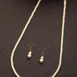 NVR Girls Gold-Plated Pearl-Beaded Jewellery Set-87