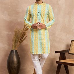House of Pataudi Embroidered Straight Kurtas-image-98