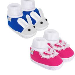 NESKA MODA 12 To 18 Months Non Slip Set of 2 Pair Cotton Baby Booties-picture-41