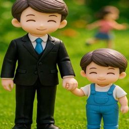 ANTIQ CREATION Father Son Miniature Figurine Set Showpiece-image-9