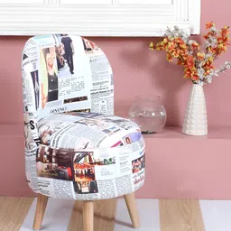 Shadowkart White Wooden Mudda Pouffe Ottoman-image-31