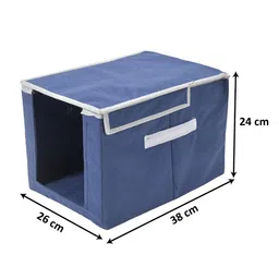 Kuber Industries Navy Blue Set of 4 Regular Multi-Utility Organisers image 5