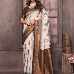 KALINI Woven Design Zari Ready to Wear Kanjeevaram Saree-image-38
