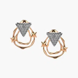 VALANOVA 14K Rose Gold Certified 0.40Ct Lab Grown Diamond Earrings-image-44