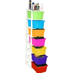 Parasnath Green & Blue 7-Layer Drawer Multi-Utility Organisers with Wheels-37