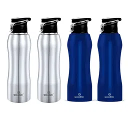 Speedex Silver & Blue 4 Pieces Stainless Steel Water Bottle - 1000 ml Each-image-39