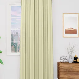 TOP DRAPES Cream-Coloured Black Out Window Curtain-image-89