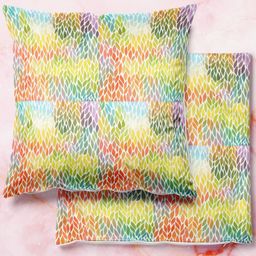 ArtzFolio Multicoloured Set of 2 Velvet Square Cushion Covers-85