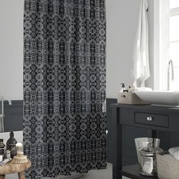ArtzFolio Black & White Printed Waterproof Shower Curtain-image-52