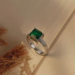 SUBHAGALANKAR Silver-Plated Square Stone Studded Adjustable Finger Ring-image-17