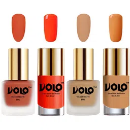 VOLO Set Of 4 Velvet Matte & Extra Shine Nail Polish-8 ml & 9.9 ml Each Shade 30-42-14-50-27