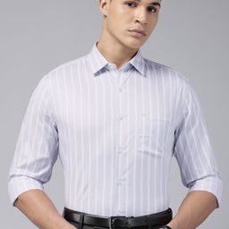 Arrow Pure Cotton Manhattan Slim Fit Vertical Striped Formal Shirt-picture-21