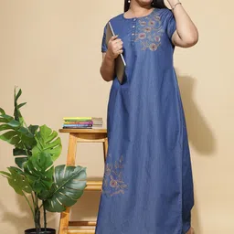 9shines Label Embroidered Maxi Nightdress-picture-14
