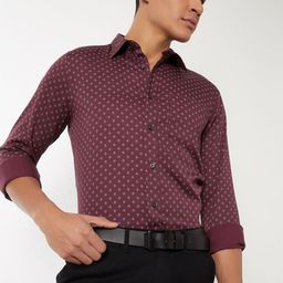 max Men Geometric Printed Spread Collar Pure Cotton Casual Shirt-picture-31