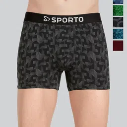 Sporto by Macho Pack Of 8 Printed Assorted Low -Rise Trunks-picture-43