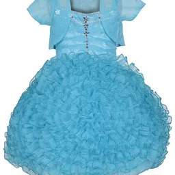 BAESD Girls Embellished Sweetheart Neck Fit And Flare Dress With Jackets-image-24