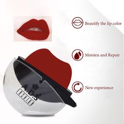A.D.S Set Of 2 Lip Shape Apple Design Long Lasting Lipstick-10 gm Each- Cranberry Red - 09 image 3