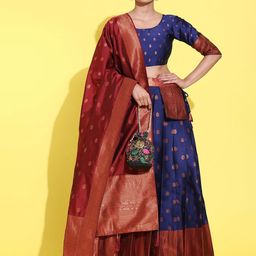 Payu Semi-Stitched Lehenga & Unstitched Blouse With Dupatta-picture-18