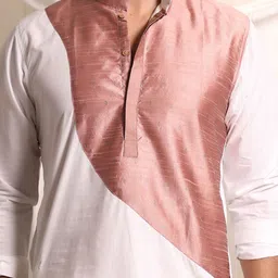 MIDAV Men Printed Thread Work Block Print Kurta image 5