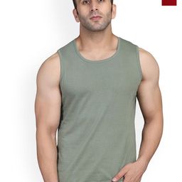 SLOWLORIS Men Pack Of 2 Combed Cotton Bio-Wash Innerwear Gym Vests-picture-24