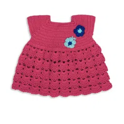 deva creation Magenta Wool Jumper Dress image 2