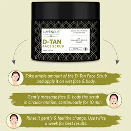 L'AVENOUR Set Of 3 D-Tan Face Scrub For Deep Exfoliation With Jojoba Oil - 200 g Each image 5