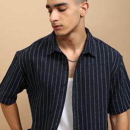 HIGHLANDER Men Opaque Striped Casual Shirt-image-97
